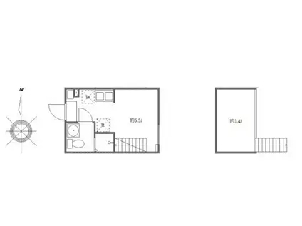 テラス祖師ヶ谷大蔵(ワンルーム/1階)の間取り写真