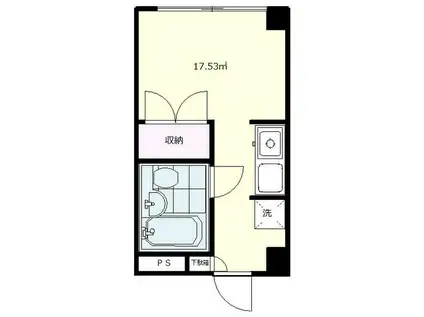 インスクリプション・ティ(ワンルーム/2階)の間取り写真