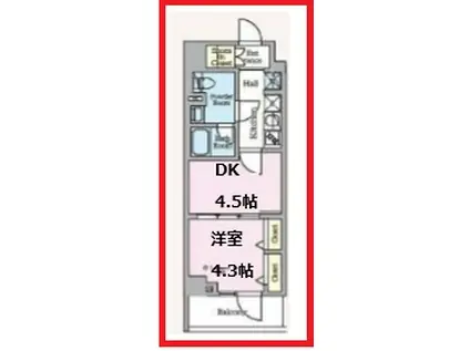 アークマークお花茶屋(2K/2階)の間取り写真