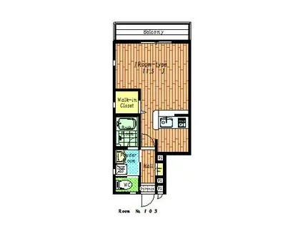 カーサプレジール(ワンルーム/1階)の間取り写真