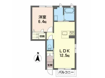 シャーメゾン ドゥ フルール(1LDK/1階)の間取り写真