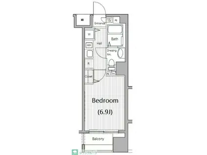 ガラ・ステーション東日本橋(1K/8階)の間取り写真