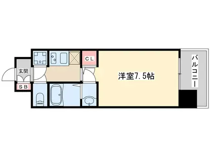 セレニテ東三国ミラク(1K/12階)の間取り写真