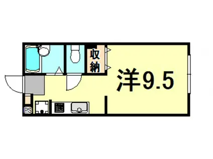 パセオ西宮(ワンルーム/2階)の間取り写真
