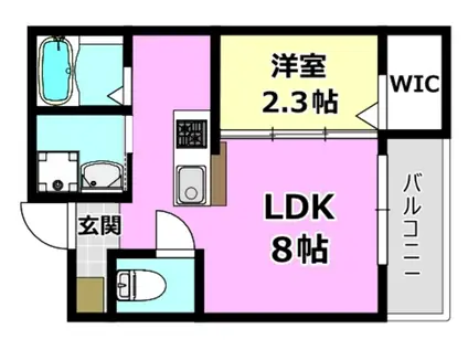 リアコート千里丘I ノース(1LDK/3階)の間取り写真