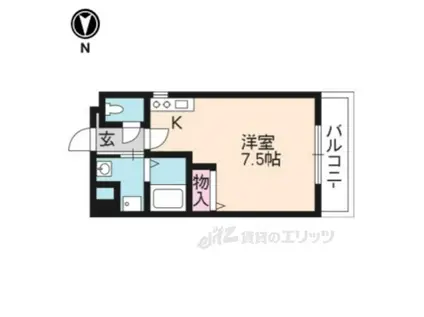 TIMUR九条(1K/7階)の間取り写真