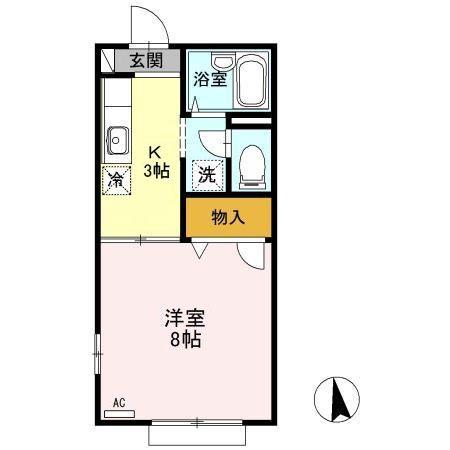 メゾン雅(1K/1階)の間取り写真