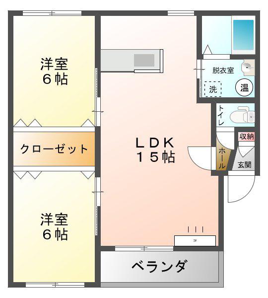 Mハイツ宮の森13(2LDK/3階)の間取り写真