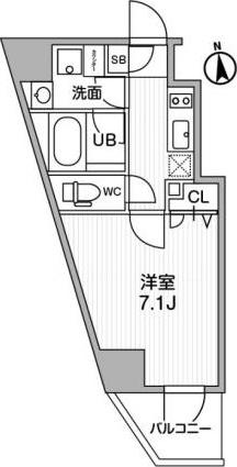 ALTERNA東池袋(1K/8階)の間取り写真