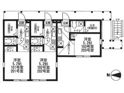 パークサイド星川A(ワンルーム/1階)の間取り写真