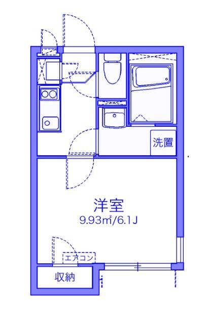 レオネクストシャイン浦和(1K/2階)の間取り写真