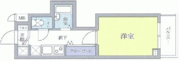 ルーブル南長崎(1K/2階)の間取り写真