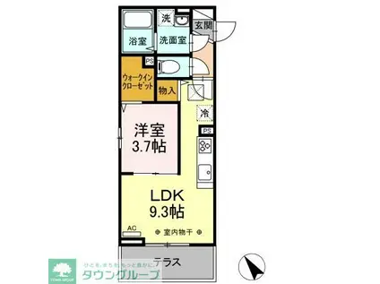 グリーンフォレストT(1LDK/2階)の間取り写真