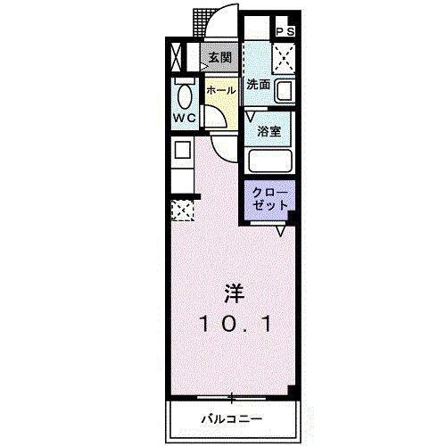 ヴィオラG(ワンルーム/3階)の間取り写真