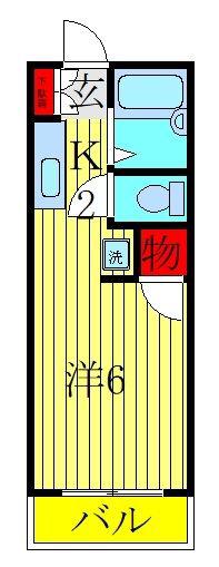 美春ハイツ(1K/1階)の間取り写真