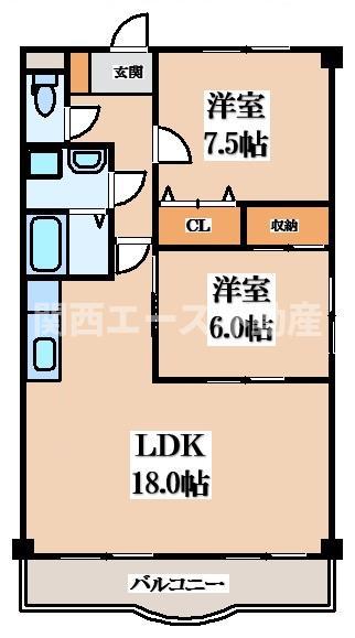 パレーシャル21(2LDK/2階)の間取り写真