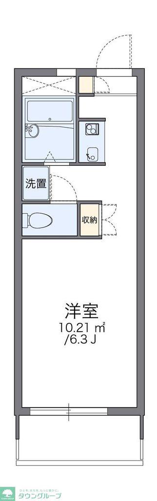 レオパレス谷津(1K/2階)の間取り写真