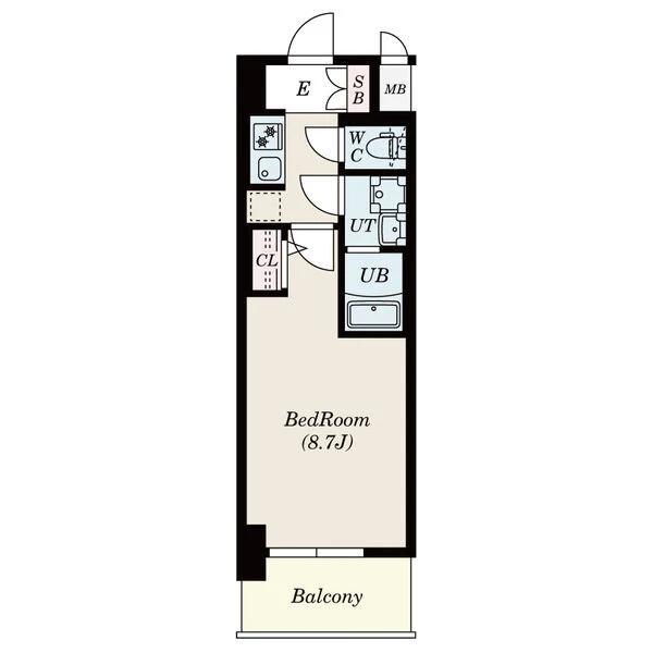 S-RESIDENCE名駅ウエスト(1K/2階)の間取り写真