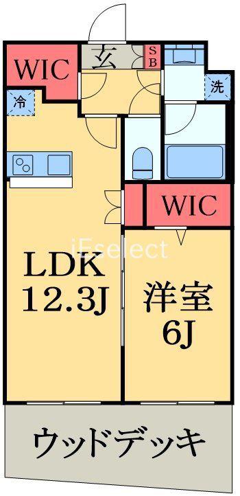 LIVELY汐見丘(1LDK/1階)の間取り写真