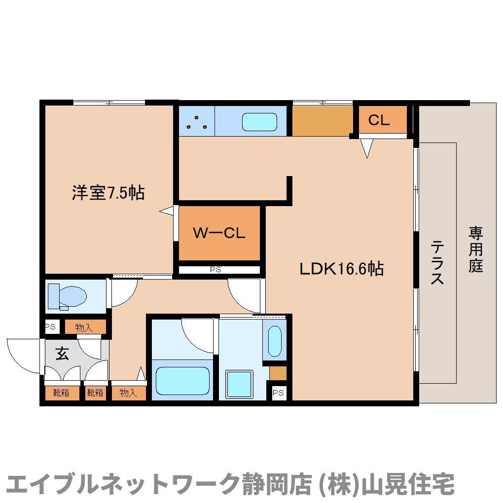 グランパレ安東(1LDK/1階)の間取り写真