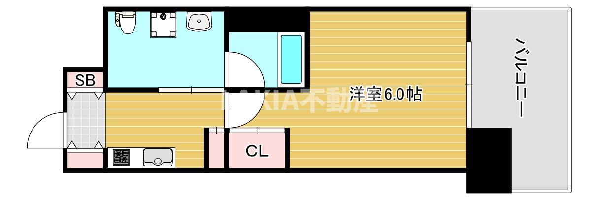 J.GRAN COURT京町堀(1K/11階)の間取り写真