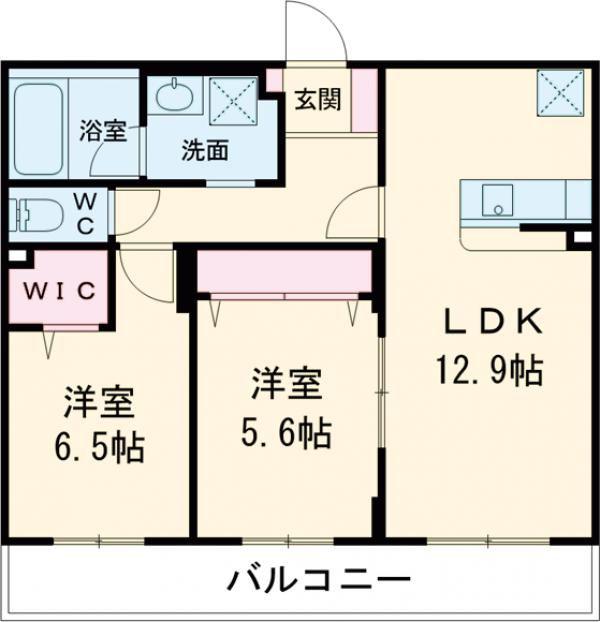 FELICIAS(2LDK/1階)の間取り写真
