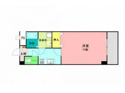 清風メゾンプロシャン(1K/2階)の間取り写真