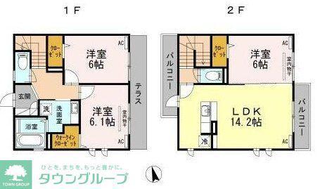 LOHAS等々力(3LDK/1階)の間取り写真