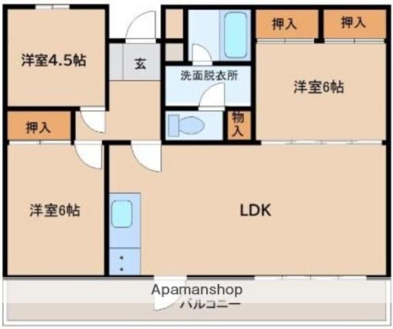 リバティセトル加納(3LDK/1階)の間取り写真