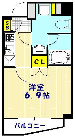 ブランノアール北赤羽(1K/1階)の間取り写真