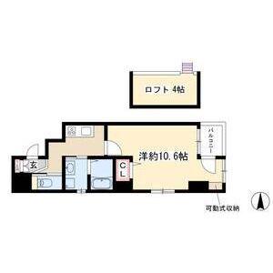CASA LUCA(1K/2階)の間取り写真