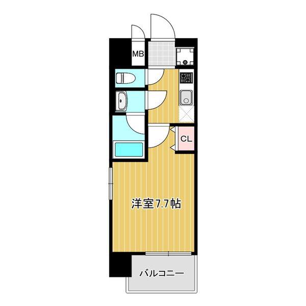 インプルーブ四天王寺(1K/6階)の間取り写真