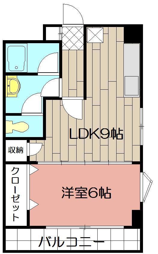 アヴィニール吉野(1LDK/2階)の間取り写真