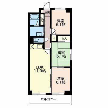 LEGEND(3LDK/4階)の間取り写真