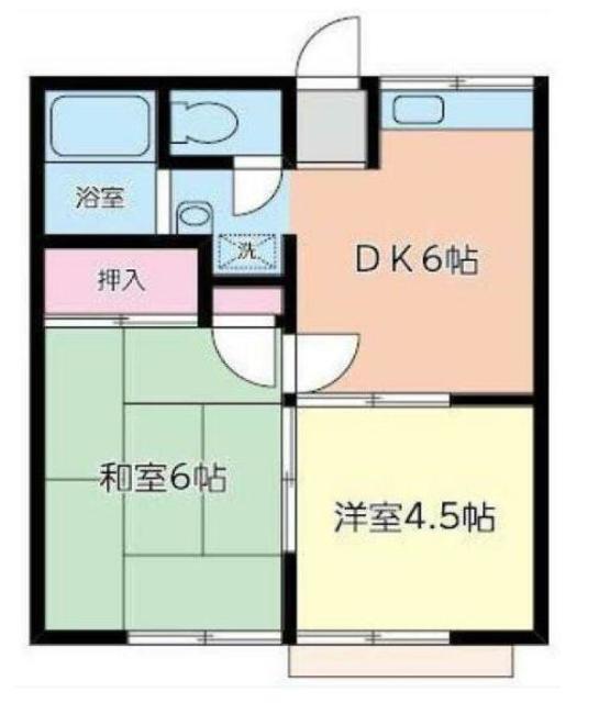 第2八木ハイツ(2DK/2階)の間取り写真