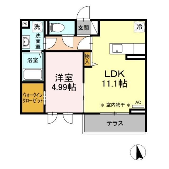 D-ROOM アルタフォーレ(1LDK/1階)の間取り写真
