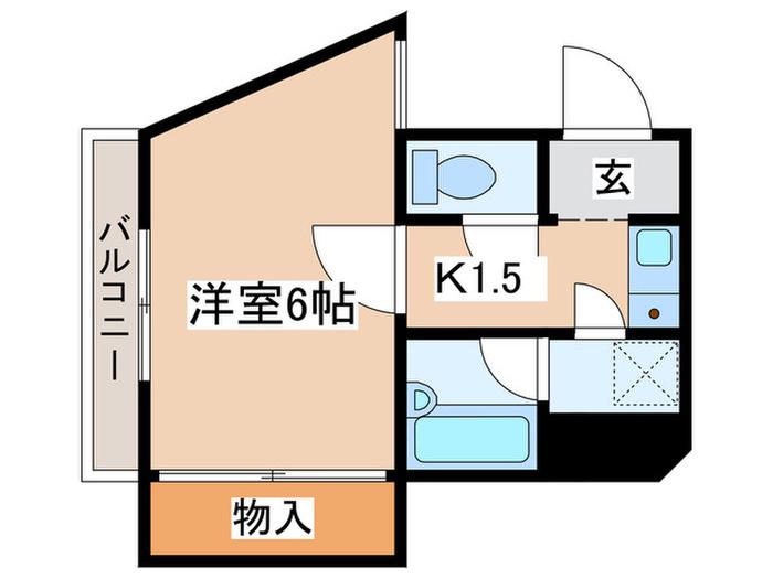 STハイム(1K/2階)の間取り写真