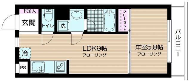 ルモンピエール新大塚(1LDK/3階)の間取り写真