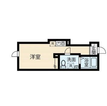 フィオーレ蒲田(ワンルーム/4階)の間取り写真
