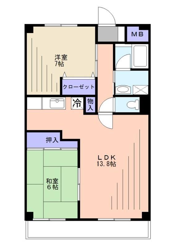 サンシティユーカリが丘(2LDK/3階)の間取り写真
