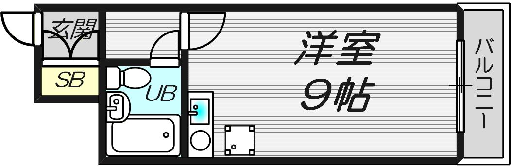 マイルド新大阪レジデンス3号館(1K/14階)の間取り写真