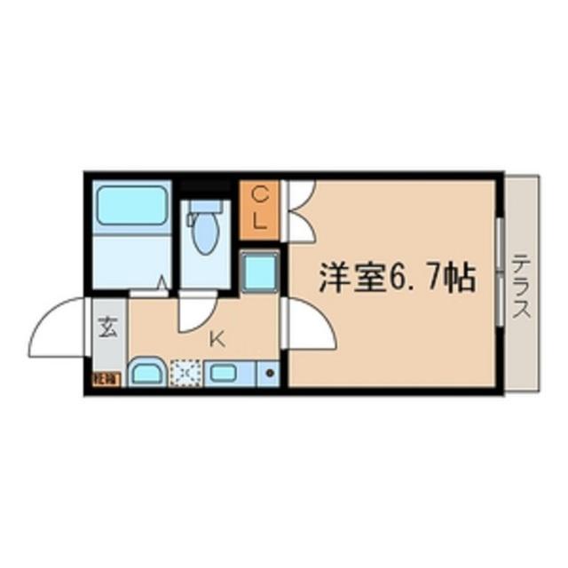 東京メトロ有楽町線 千川駅 徒歩2分 3階建 築13年(1K/1階)の間取り写真