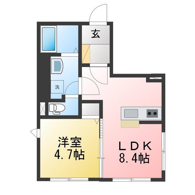 KAFUU TIDA(1LDK/1階)の間取り写真