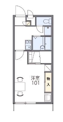 レオパレスサンスイ(1K/2階)の間取り写真
