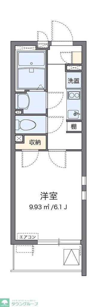 クレイノリヴェール西寺尾(1K/3階)の間取り写真