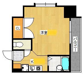 京橋森野ビル(1K/2階)の間取り写真