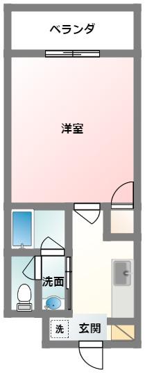 オアシスヴィラ・エスペランサ(1K/4階)の間取り写真