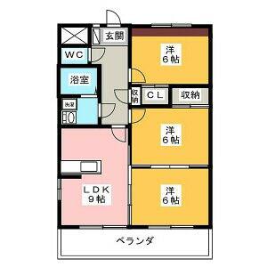 I.S.M I(3LDK/1階)の間取り写真