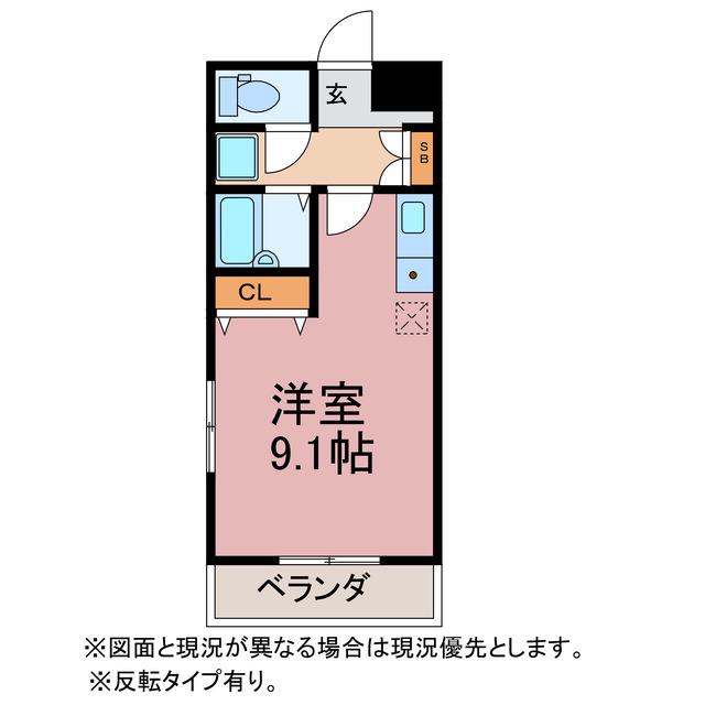 ソフィア(ワンルーム/2階)の間取り写真