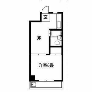 リバーフィールドマンション(1DK/2階)の間取り写真